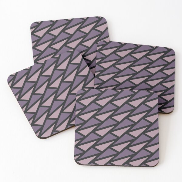Item preview, Geometric Triangle Pattern in Shades of Purple and Black designed and sold by thesnowwhyte.