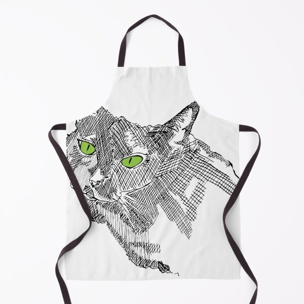 Item preview, Inky Cat Green Eyes designed and sold by twoformirtharts.