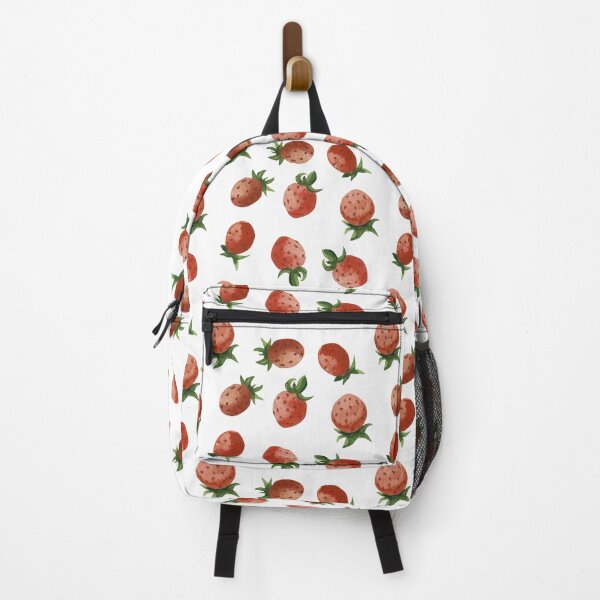 Item preview, Wild Mountain Strawberries - Watercolor Red Straw Berry Pattern designed and sold by SeasonsChange-.
