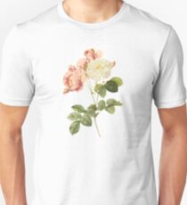 White and pink rose Unisex T-Shirt