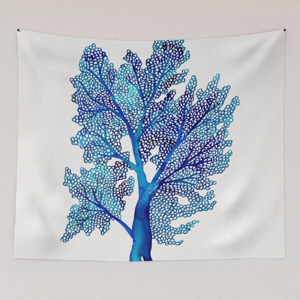 Item preview, Sea Fan Coral – Blue Ombré designed and sold by Cat Coquillette.