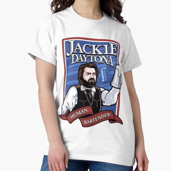 Aperçu de l'œuvre Jackie Daytona - T-shirt Lucky Brew_s Bar and Grill - Ce que nous faisons dans l'ombre créée et vendue par EvanEdwards.