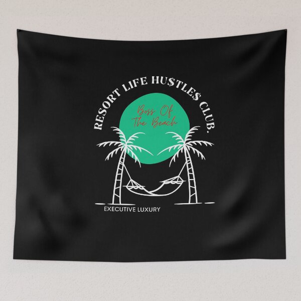 Item preview, Copy of Resort Life Hustles Club (Teal & Crimson) designed and sold by TopChoiceMerch.