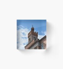 Important brick building in Foligno, Italy Acrylic Block
