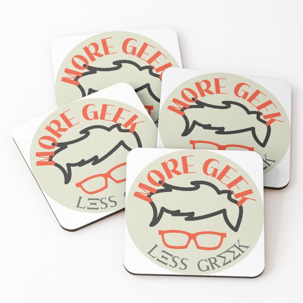 Item preview, MORE GEEK. LESS GREEK. designed and sold by PrintCutScore.