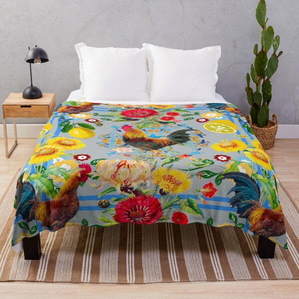 Item preview, Rooster,farm,birds ,lemons,sunflower,folklore pattern designed and sold by MariaMarinova.