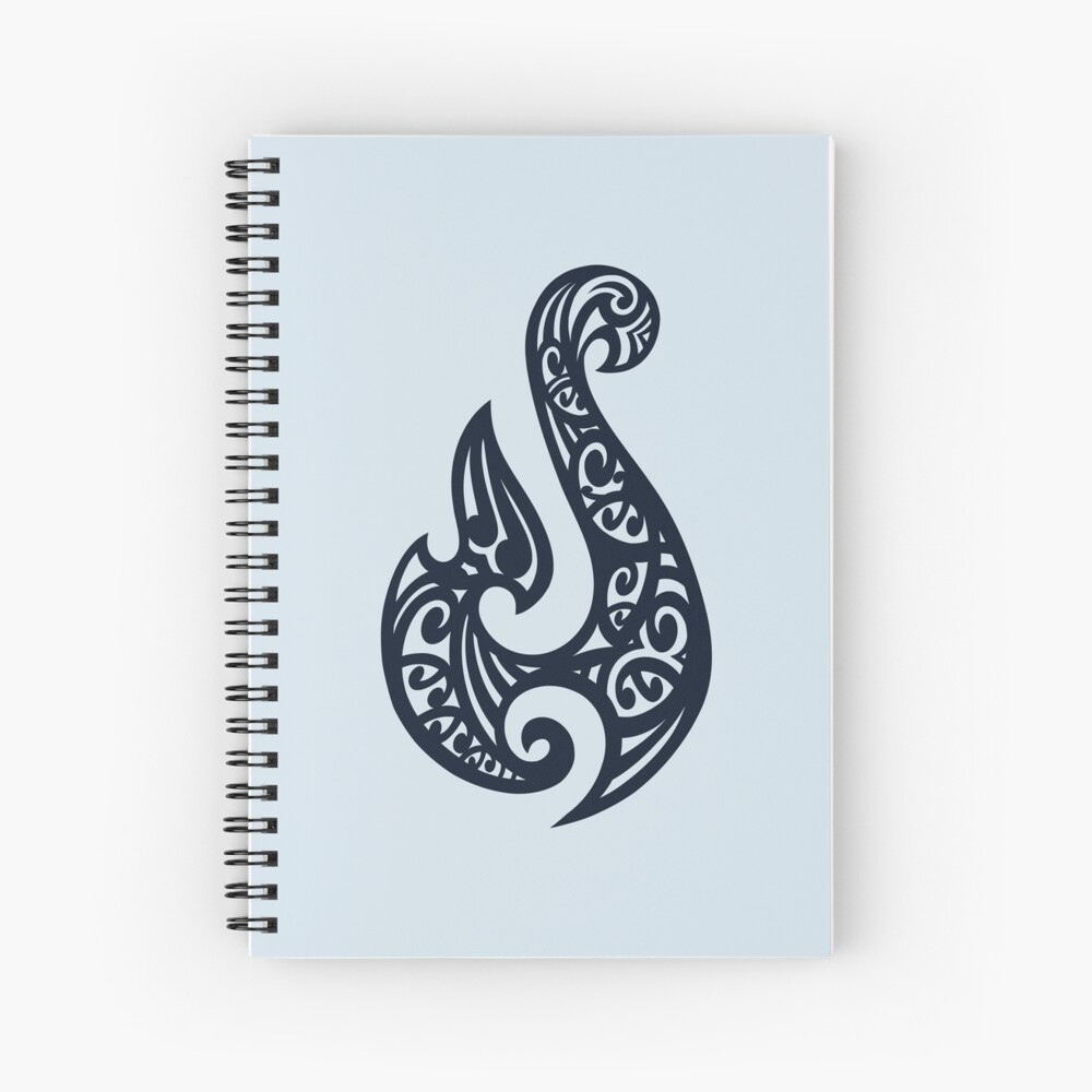 Hei Matau, Maori Hook design meaning Prosperity Spiral Notebook for Sale  by Kiwidom