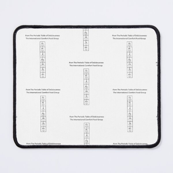 Item preview, Funny Periodic Table – International Comfort Food – TASTY! designed and sold by Ferocious-Pear.