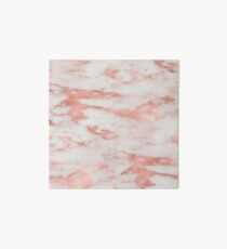 Marble - White Marble with Rose Gold Foil Art Board