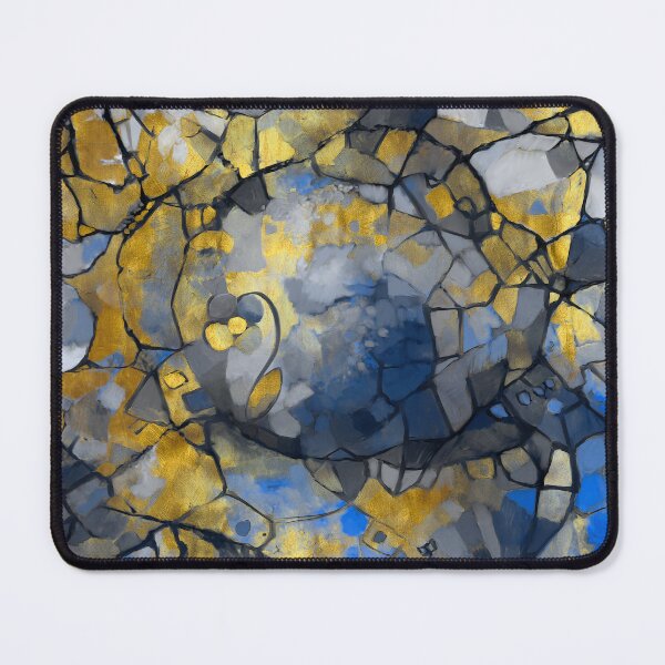 Artikelvorschau, Abstract, stained glass, contemporary painting, fantasy fields and black lines entworfen und verkauft von Svitac.