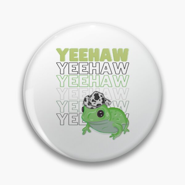 Item preview, Yeehaw Green Frog Wearing Cowboy Hat designed and sold by RoserinArt.
