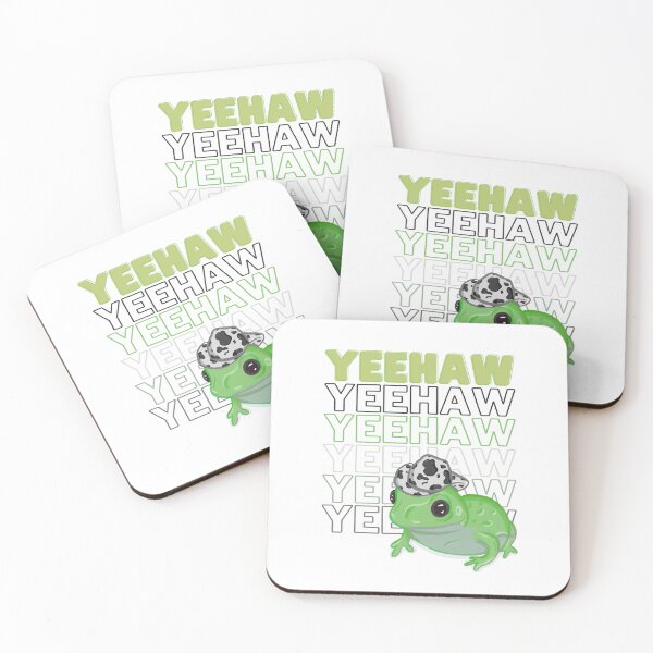 Item preview, Yeehaw Green Frog Wearing Cowboy Hat designed and sold by RoserinArt.