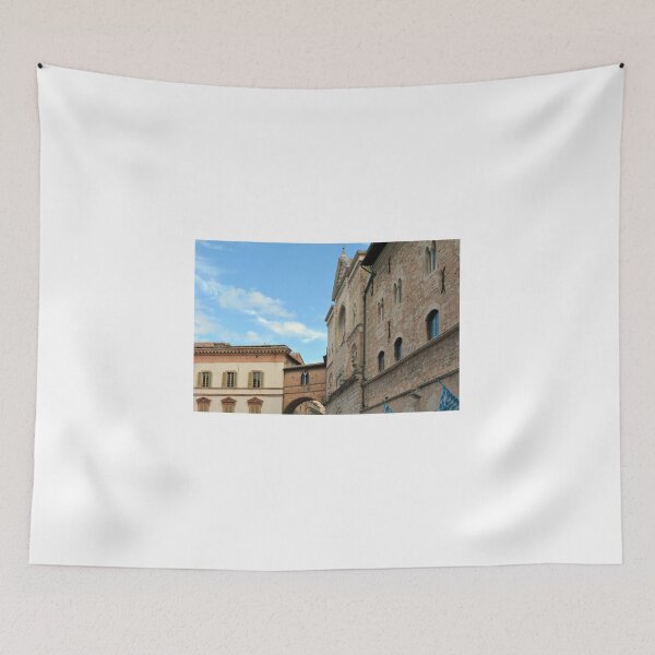 Item preview, Old buildings in the central square in Foligno, Italy designed and sold by oanaunciuleanu.