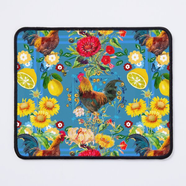 Item preview, Rooster,farm,birds ,lemons,sunflower,folklore pattern designed and sold by MariaMarinova.