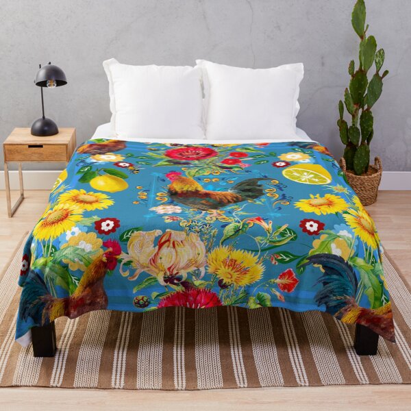 Item preview, Rooster,farm,birds ,lemons,sunflower,folklore pattern designed and sold by MariaMarinova.
