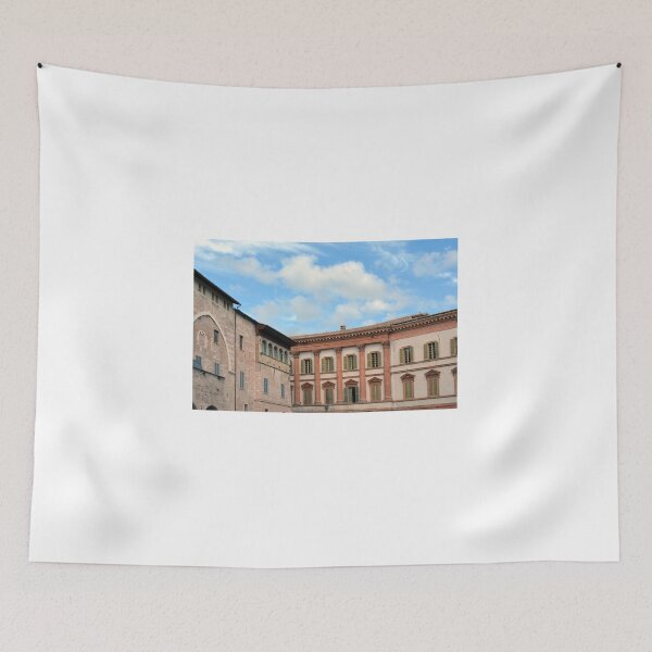 Item preview, Old buildings in the central square in Foligno, Italy designed and sold by oanaunciuleanu.
