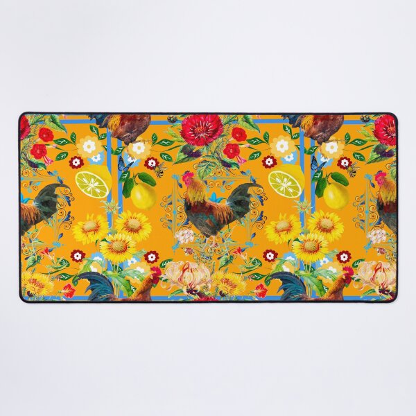 Item preview, Rooster,farm,birds ,lemons,sunflower,folklore pattern designed and sold by MariaMarinova.