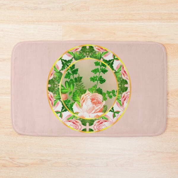 Item preview, Vintage Rose and Rosette Pattern Faux China Plate designed and sold by SeaChangeDesign.