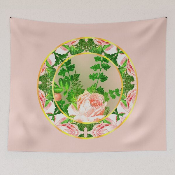 Item preview, Vintage Rose and Rosette Pattern Faux China Plate designed and sold by SeaChangeDesign.