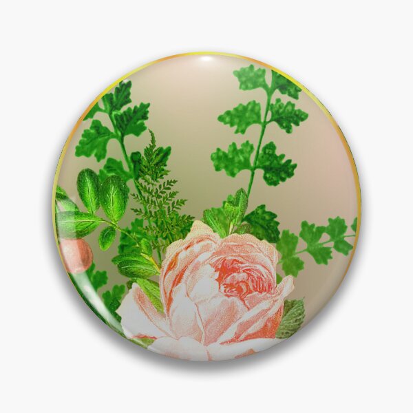 Item preview, Vintage Rose and Rosette Pattern Faux China Plate designed and sold by SeaChangeDesign.
