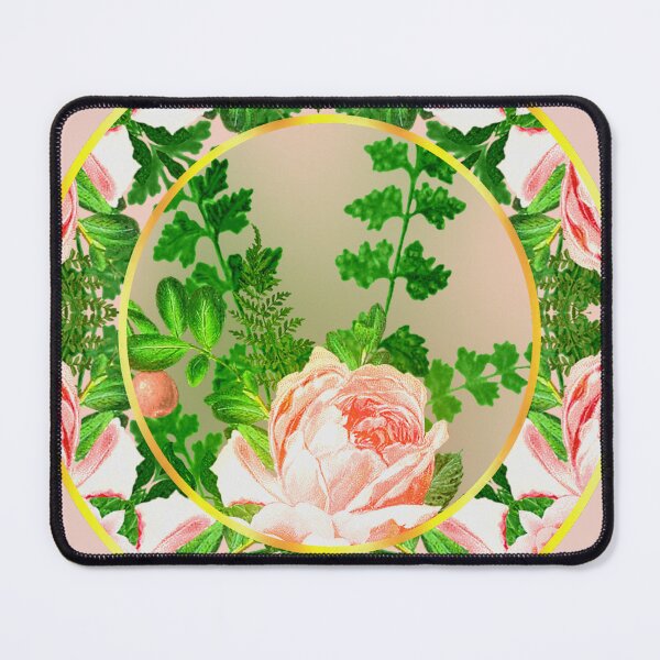 Item preview, Vintage Rose and Rosette Pattern Faux China Plate designed and sold by SeaChangeDesign.