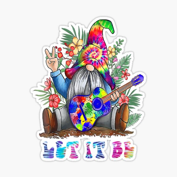 Printable Stickers Cute Gnomes Playing an Electric Guitar