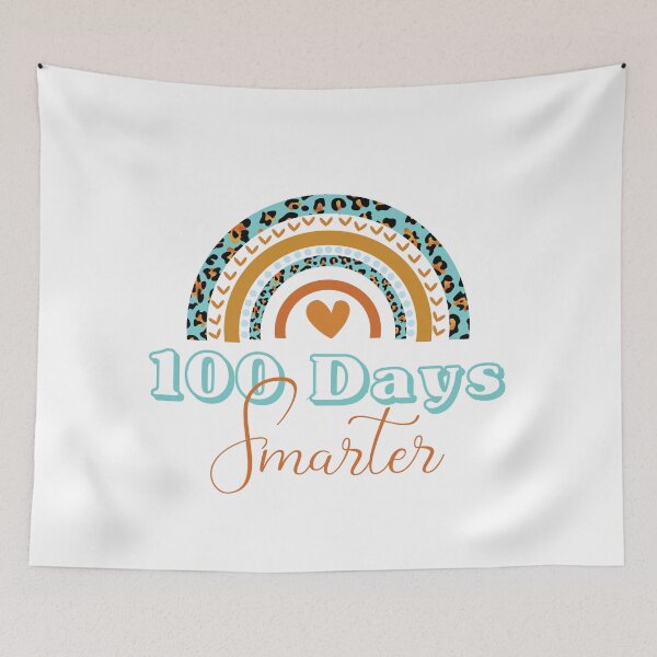 Item preview, 100 Days Smarter Happy 100th Day Of School Rainbow T-Shirt designed and sold by TheArtisteGarph.