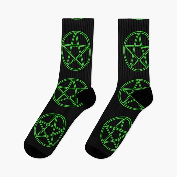 Item preview, Bright green and black pentagram Print designed and sold by DemonicGloom.