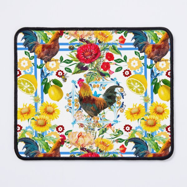 Item preview, Rooster,farm,birds ,lemons,sunflower,folklore pattern designed and sold by MariaMarinova.