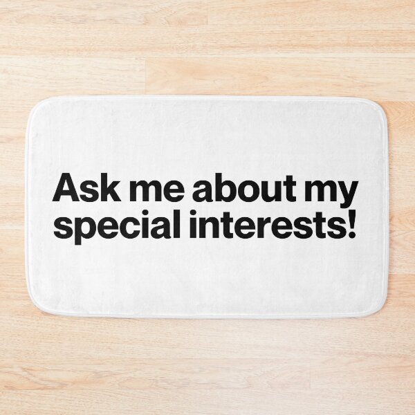Item preview, Ask me about my special interests! | Actually Autistic Shirt (White Text) designed and sold by landiceleigh.