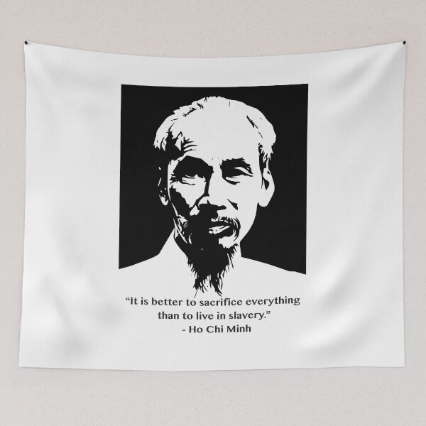 Item preview, Ho Chi Minh Quote - Vietnam Communism VietCong Sacrifice and Slavery designed and sold by RetroBasketball.