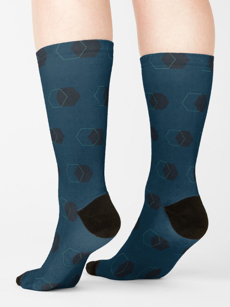 Thumbnail 4 of 5, Socks, Hexagon Dreams designed and sold by howsheseesit.