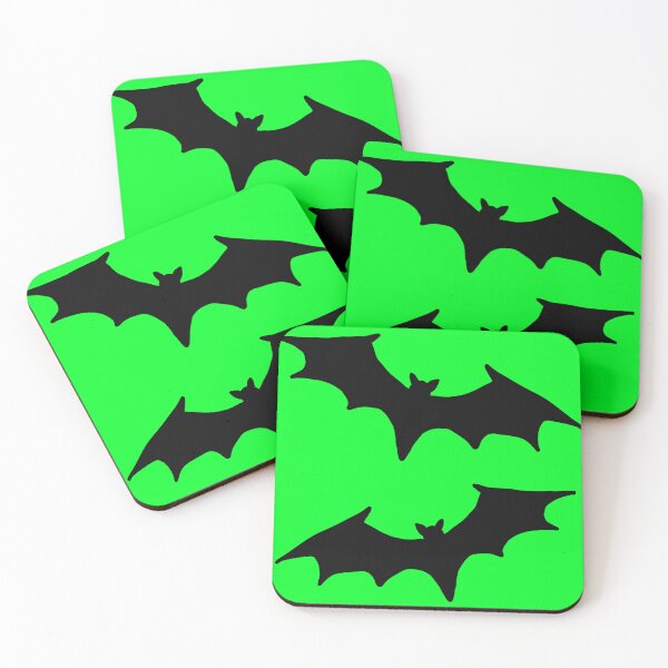 Item preview, Bright neon green black bat print designed and sold by DemonicGloom.
