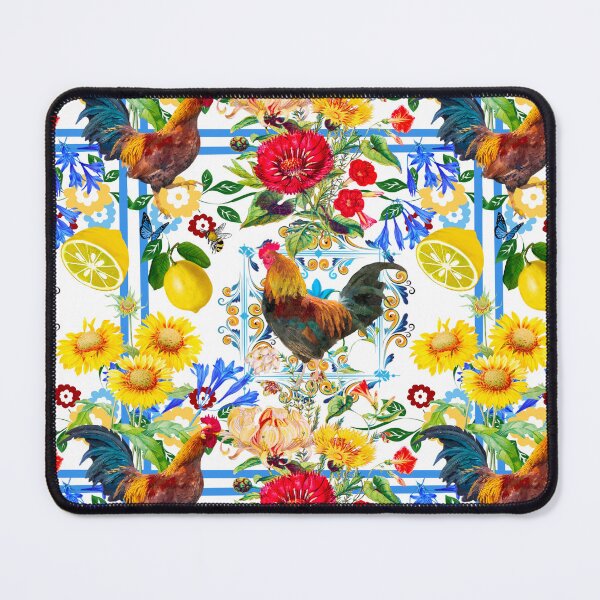 Item preview, Rooster,farm,birds ,lemons,sunflower,folklore pattern designed and sold by MariaMarinova.