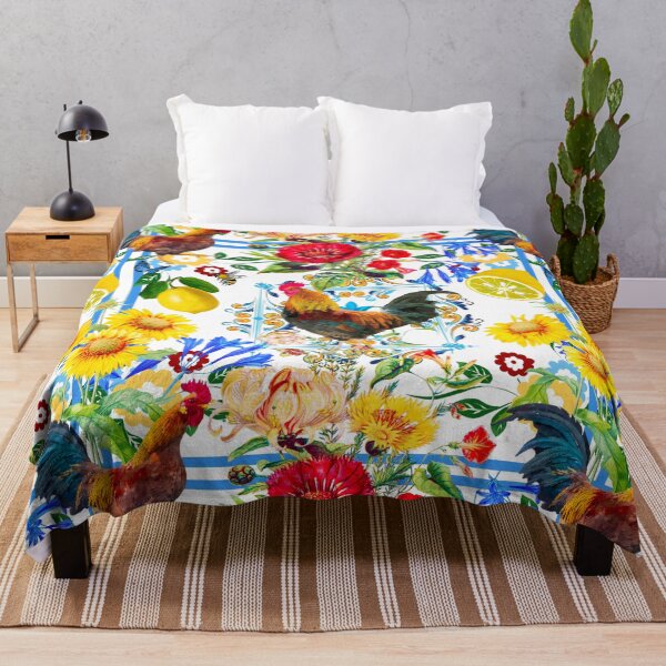 Item preview, Rooster,farm,birds ,lemons,sunflower,folklore pattern designed and sold by MariaMarinova.