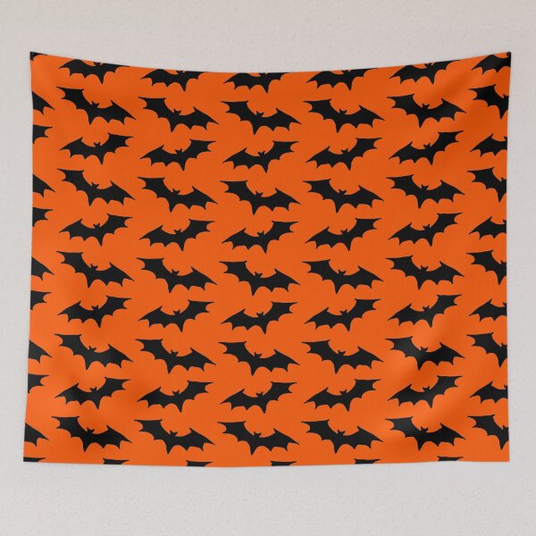 Item preview, Orange and  black bat print designed and sold by DemonicGloom.