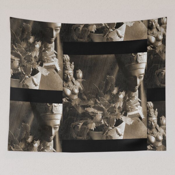Item preview, Egyptian, Hindu Statues with Cactus Still Life Distressed Photography Design designed and sold by EarthArtDesigns.