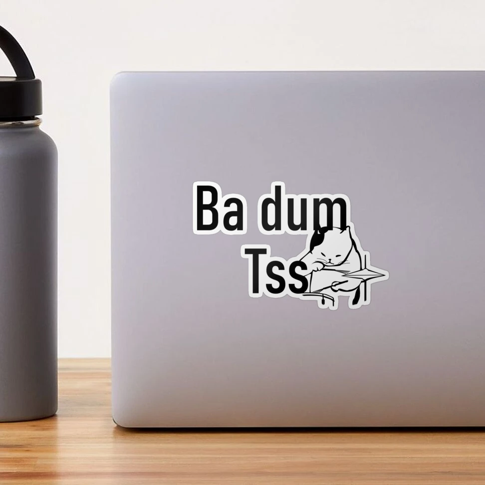 Boom Tish Ba Dum Tss Drummer Cat drums Musician Muso Sticker for Sale by S  Quinn | Redbubble