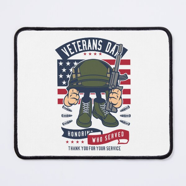 Item preview, VETERANS DAY - Honoring Who Served - Cartoon helmet 1 - WHT ver3 designed and sold by Alcino Major.