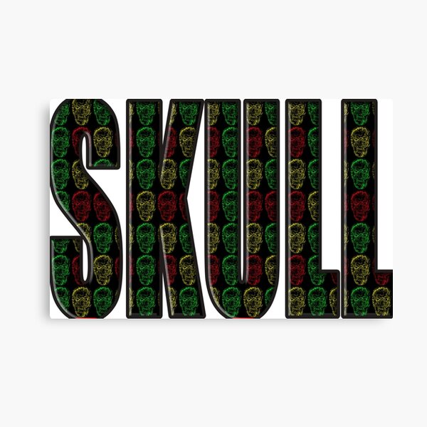 Skull spelled for you Canvas Print