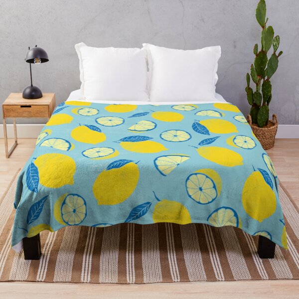 Item preview, Light Blue Summer Lemons designed and sold by Carolina Diaz.