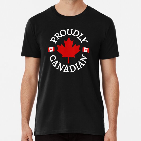Item preview, Proudly Canadian with Maple Leaf and Flag (white) - Canada designed and sold by No.1 Canada Designs.