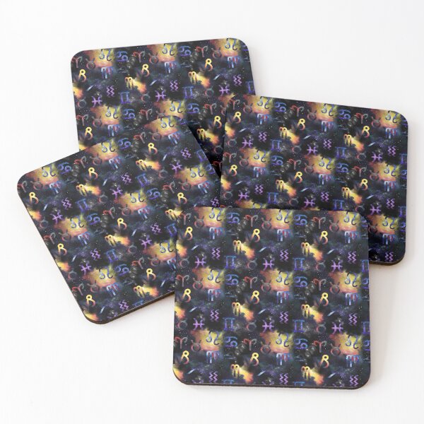 Item preview, Zodiac symbols pattern on galaxy background designed and sold by MagicStrawberry.