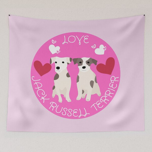 Item preview, Love Jack Russell Terrier Valentines day Dog lover Gift designed and sold by BronikowskiART.