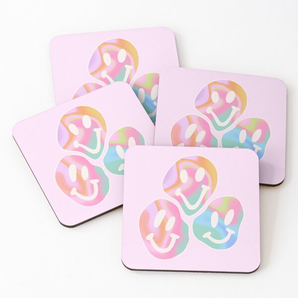 Item preview, Pinterest colorful smiley face print designed and sold by theaestheticco.