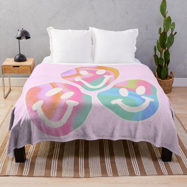 Item preview, Pinterest colorful smiley face print designed and sold by theaestheticco.