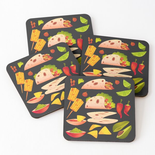 Item preview, Assorted Mexican Food - Tacos, Guacamole, Salsa, Chillis, Nachos, Avocadoes, Grilled Corn designed and sold by Alicia Chee.