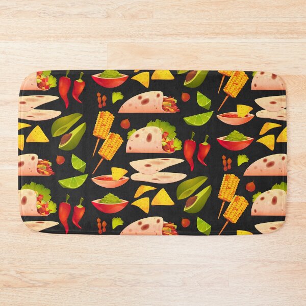 Item preview, Assorted Mexican Food - Tacos, Guacamole, Salsa, Chillis, Nachos, Avocadoes, Grilled Corn designed and sold by Alicia Chee.