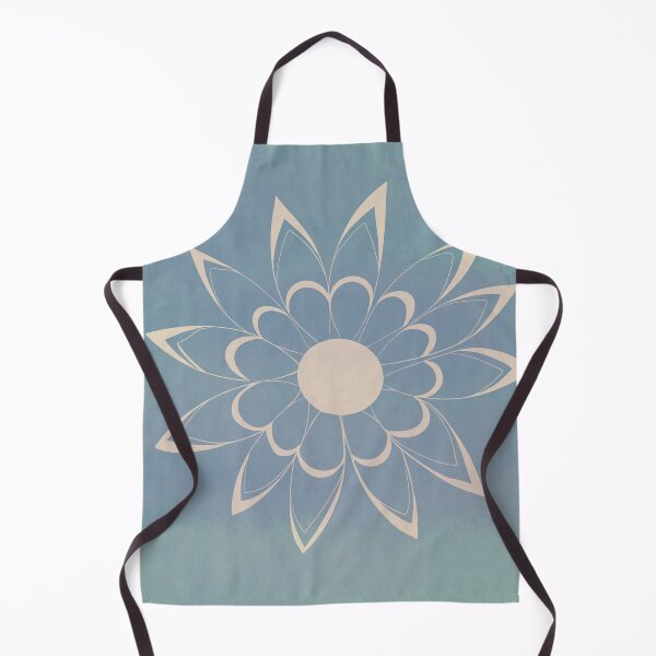 Item preview, Simple flower- aqua blue, cream designed and sold by Inktown.