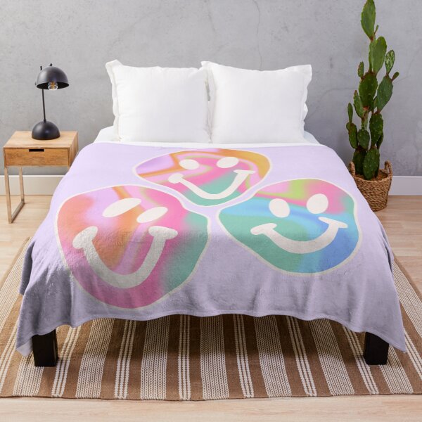 Item preview, Colorful purple smiley face print designed and sold by theaestheticco.